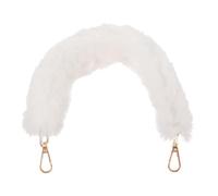 MOLUCKFU Tracolla per Borsa Donna in Peluche Bianco, Facile da Installare e Removibile, la Creazione di Borse Fai-da-Te, Accessorio alla Moda per Borse Eleganti