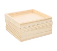 MOLUCKFU Vassoio Portaoggetti Puzzle 3D in Legno Ecocompatibile 123X123 CM Set da 4 Pezzi Organizer per Blocchi di Costruzione e Giocattoli Puzzle per