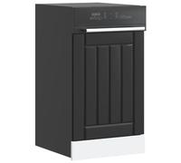 Molumvel Pannello frontale per lavastoviglie Lucca nero, 45 x 67 cm, pannello frontale per lavastoviglie da incasso, in legno