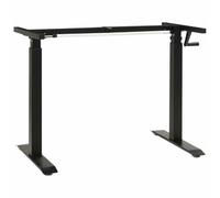 Molumvel Struttura da scrivania manuale regolabile in altezza, manovella | acciaio al carbonio, postazione di lavoro ergonomica, larghezza 102-160 cm