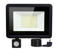 MOLVCE Faretto LED da 50 W, con sensore di movimento, per esterni, 3000 K, luce bianca calda, super luminosa, con cavo da 1,5 m, IP66, impermeabile, per garage, campo sportivo, terrazza