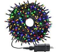 MOLVCE Luci Natale esterno Luci Albero di Natale 30m 300LEDs, 8 Modalità + timer + memoria, 31V Voltaggio di sicurezza, cavo impermeabile Per Casa/Natale/Giardino/Feste, multicolore