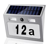 MOLVCE Numero civico illuminato a energia solare con sensore di movimento per esterni