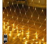 MOLVCE Rete luminosa per esterni, 3 x 3 m, 272 LED, tenda luminosa con spina a 9 modalità, timer e funzione di memoria, espandibile, IP44, impermeabile, per giardini, stanze, balconi, cespugli, feste,