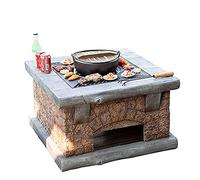 MOLVUS Braciere da esterno per cortile, stufa per riscaldamento domestico, stufa a carbone per esterni, set di stufe per barbecue senza fumo