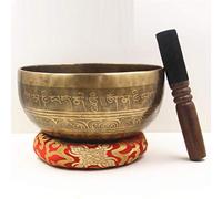 MOLVUS Campana tibetana in Nepal 7 dimensioni, campana tibetana himalayana, buddista, yoga, meditazione, fengshui, decorazione per la casa fatta a mano (dimensioni: 28 cm) (20 cm)