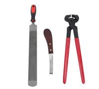 MOLVUS Kit di Attrezzi per maniscalco, Kit di Attrezzi per tagliazoccoli con Lima a Doppia Faccia in Acciaio per Cavalli, bovini, Pecore, Asini