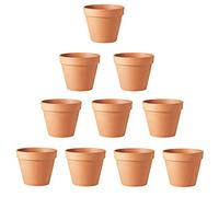 Molyorch 10 Pezzi Vasi in Terracotta, Vaso Terracotta in Argilla Rosso, Piante Terracotta Piccolo Vaso, Argilla Set Vaso, per Matrimonio Compleanno Casa e Ufficio Decorativo (5.5 * 5cm)