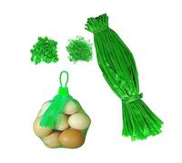 Molyorch 100 pezzi borsa a rete riutilizzabile, borsa a rete per uova, per sacchetti di stoccaggio di frutta noci, generi alimentari e verdure, lo shopping e lo stoccaggio (verde), verde, No