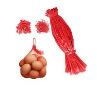 Molyorch 100 Pezzi Borsa Riutilizzabile per Verdura e Vegetali (Rosso, 30cm)