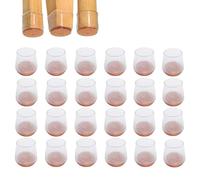 Molyorch 24 Pezzi Coprigambe per Sedie in Silicone, Silicone Trasparente, Tappi Sedie Rotondi, Tappi Silicone, per Gambe Tavolo da Pranzo Sedia, Tavolo da Caffè