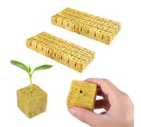 Molyorch 72 Pezzi Cubetti di Lana di Roccia, Rockwool Grow Cubes, Cubetti Lana di Roccia Ldroponica, 3 X 3 X 4cm, per Il Trapianto di Cultura Soilless