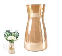 Molyorch Ambra - Vaso decorativo in vetro trasparente, 20 cm, per erba della pampa, tulipani, rose, decorazione da tavolo, soggiorno, camera da letto, matrimonio