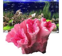 Molyorch Resina Decorazione Corallo Statua, Rosa Corallo Statuetta, Pianta Piante Artificiali Acquario, per Decorazione Dell'acquario, Decorazioni Acquari, Abbellimento del Paesaggio