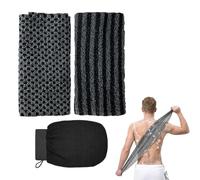 MOLZINY 2 Pezzi Asciugamano esfoliante extra lungo Asciugamano esfoliante giapponese per la schiena Spugna Naturale Doccia Allungabile Spugne Doccia per Rimuove Sporco, Olio e Cellule Morte