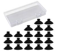 MOLZINY 20 pezzi Ventose per acquario colore nero Ø25mm per Tubo Aria Accessori Filtro Pompa compatibili Acqua Dolce e salata Facile Installazione per Vetro acquari