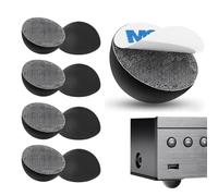 MOLZINY 8 Pezzi Gommini Adesivi 30mm Piedini Gomma Nero Gommini Paracolpi Piedini Isolanti Autoadesivi Gommini Antiscivolo Adesivi per Impianti Audio Porte Prodotti Mobili Ridurre il Rumore