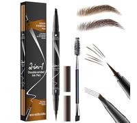 MOLZINY Matita per sopracciglia impermeabile Matita Sopracciglia Microblading Penna Eyeliner e sopracciglia 2 in 1 Marrone scuro