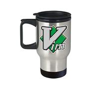 Mom and Dad Vim Cup (Travel) Vim Linux Open Source Unix Nerd Geek Merchandise Accessories Shirt Sticker Decalcomania Art Decor Essential Funny Mom tazza da caffè regalo 400 ml