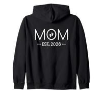 Mom Est 2026 Nuova mamma che abbina la madre in gravidanza 2026 Felpa con Cappuccio