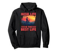 Mom Life is the Best Life Festa della mamma Famiglia Amore Donne Felpa con Cappuccio