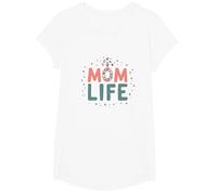 Mom Life: Stravagante Celebrazione del Caos della maternità Maglietta, Ragazze, Bianco, L