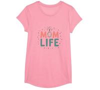 Mom Life: Stravagante Celebrazione del Caos della maternità Maglietta, Ragazze, Rosa, M