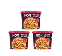 MOM - Meal of the Moment, Cheesy Peri Peri Pasta, Ready to Eat No Added Preservatives Instant Meals 100% Durum Wheat, 74 gm, Pack of 3