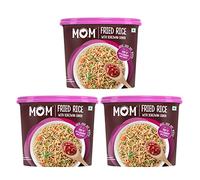 MOM - Meal of the Moment, Fried Rice with Schezwan Gravy, Ready to Eat Instant Food No Added Preservatives, 145 gm, Pack of 3