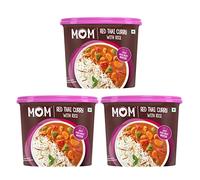 MOM - Meal of the Moment, Red Thai Curry Rice, Ready to Eat Instant Food No Added Preservatives, 108 gm, Pack of 3