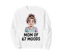 Mom of 67 Moods Funny Cartoon Expression Mom 67 Meme Felpa