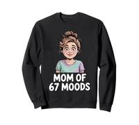 Mom of 67 Moods Funny Cartoon Expression Mom 67 Meme Felpa