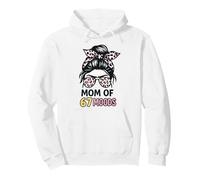 Mom of 67 Moods Funny Cartoon Expression Mom 67 Meme Felpa con Cappuccio