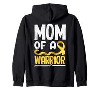 Mom of A Warrior - Nastro d'oro per Il Cancro Infantile Felpa con Cappuccio