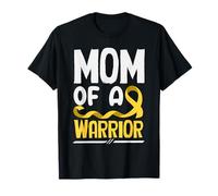 Mom of A Warrior - Nastro d'oro per Il Cancro Infantile Maglietta