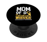 Mom Of A Warrior - Nastro d'oro per il cancro infantile PopSockets PopGrip Adesivo