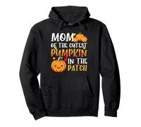 Mom of Cutest Pumpkin in The Patch Halloween Ringraziamento Felpa con Cappuccio