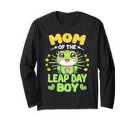 Mom of Leap Day Boy 29th Febbraio Compleanno Anno bisestile Maglia a Manica