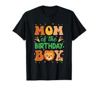 Mom Of The Birthday Boy Lion Family Party Decorazioni Maglietta