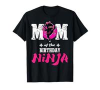 Mom of The Birthday Ninja Funny Girl Ninja Compleanno Maglietta