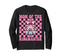 Mom of The Ringmaster Mama Circus Carnival Tenda Festa della Mamma Maglia a Manica