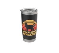 Mom To Many Whiskers Bicchiere termico in acciaio inox doppia parete