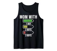 Mom with Three Boys Battery Empty Funny Mom with 3 Sons Canotta