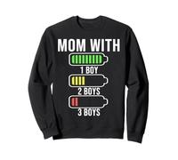 Mom with Three Boys Battery Empty Funny Mom with 3 Sons Felpa