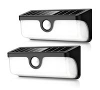 Moman Applique Solare Collegata, Luce LED con Sensore di Movimento Attivato Sincronizzato, Lampada Solare da Esterno Impermeabile IP65 per Balcone, Giardini e Garage