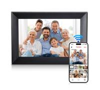 Moman Cornice Digitale WF11T, 10,1 Pollici Wifi IPS Touch Screen con Memoria da 32GB Condivisione Istantanea Montabile a Parete per Famiglia Amici Compleanno Anniversario, Cornice-Digitale-Foto-Wifi