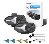 Moman CPX Mesh Interfono Moto - 24 Persone Due Modalità, Auricolare Casco Moto 2