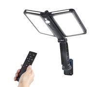 Moman Faretto LED da Esterno Solare, 218 LED Luce Solare con Sensore di Movimento 5 Modalità 4400mAh Impermeabile IP65 Lampada Solare con Telecomando per Garage Patio, Luce-Solare-LED-Esterno-Faretto