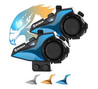 Moman H2E Interfono Moto 1KM Multitasking Audio Tripla Riduzione del Rumore