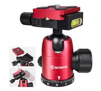 Moman Testa a Sfera Panoramica 360° con Piastra a Sgancio Rapido 1/4" Capacità 10 kg per Treppiedi e Fotocamere DSLR Canon Nikon Sony